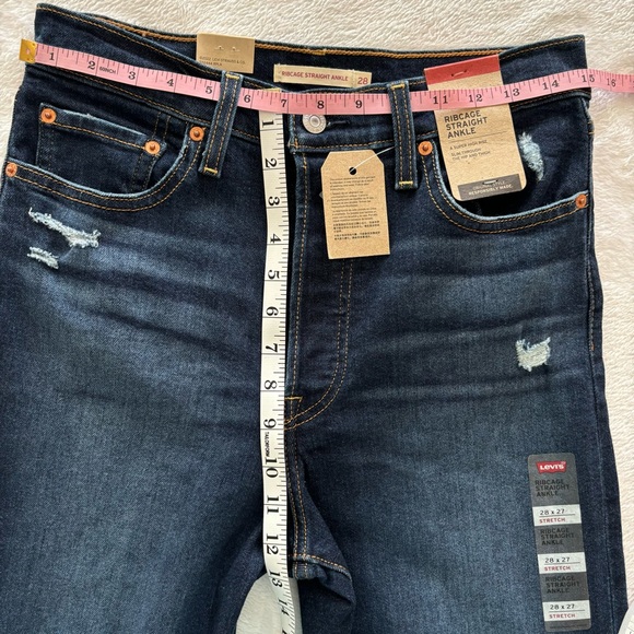 Levi's Ribcage Straight Ankle Button Fly Jeans--Sz 28 - Picture 15 of 16